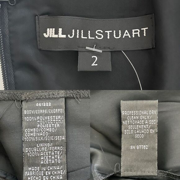 Jill Jill Stuart Floral Printed Organza Mesh Fit & Flare Blk Cocktail Dress - Picture 4 of 15